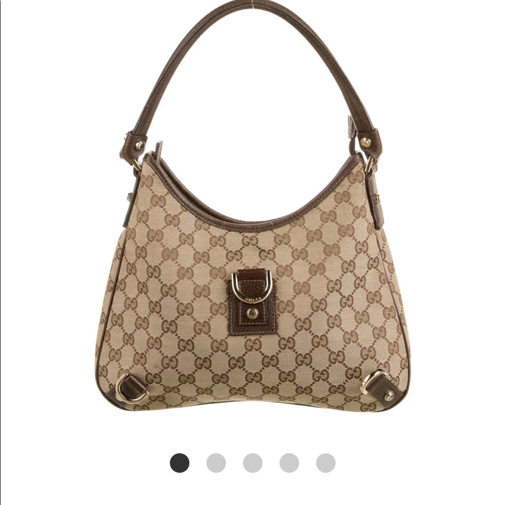 Gucci Canvas Abbey D-Ring Hobo Bag | 11.5” X 8”